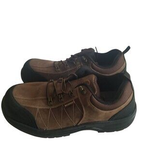 NWOB Orthofeet Diabetic Composite Toe Men's Brown Waterproof Work Shoes Sz 13D